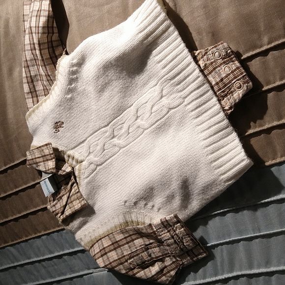 Size 0-3 months U.S. Polo Assn. Matching set shirt vest - Picture 12 of 16